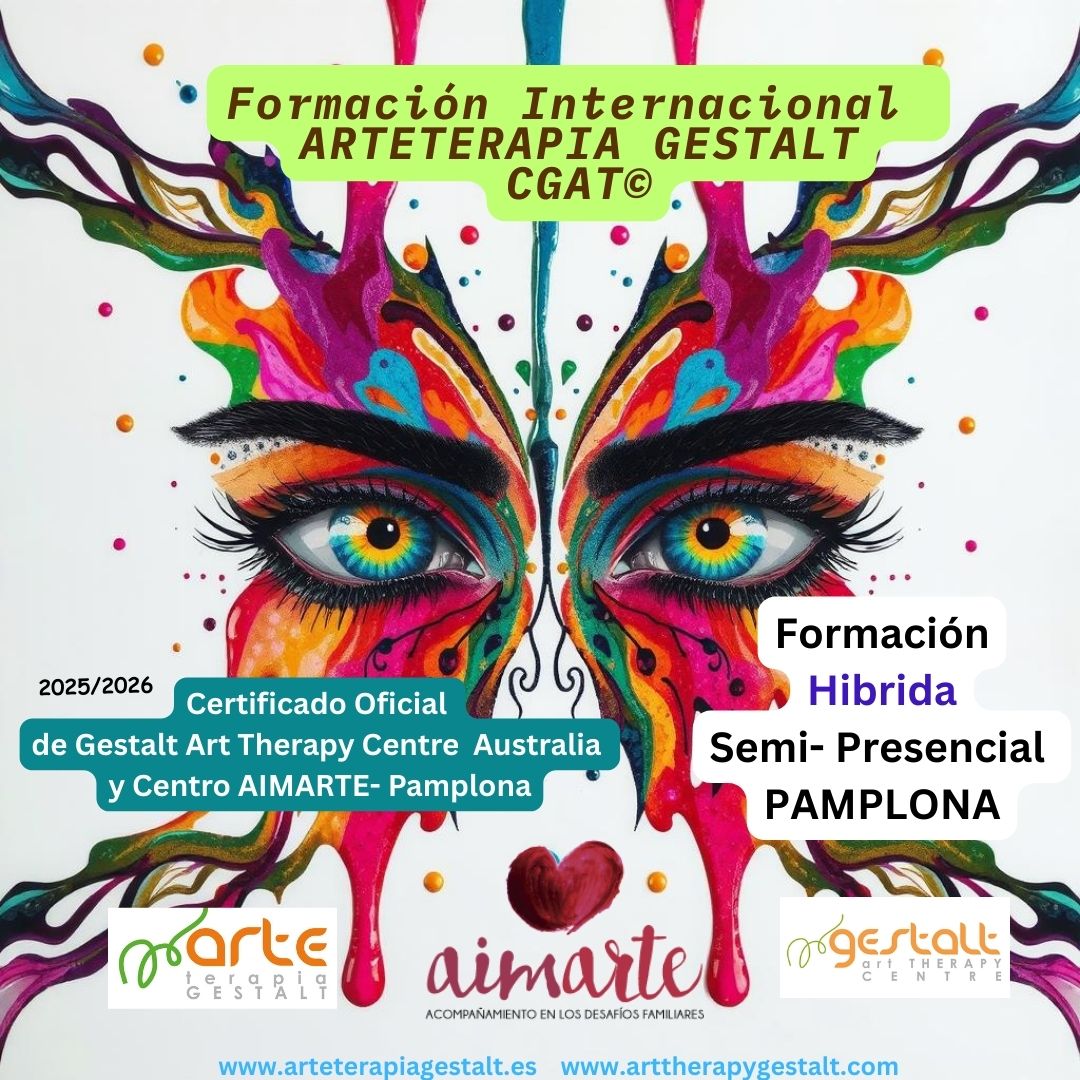 imagen: 2025- 2026 Formación HIBRIDA CAT® Arteterapia Gestalt- Aimarte- Pamplona- Navarra- España