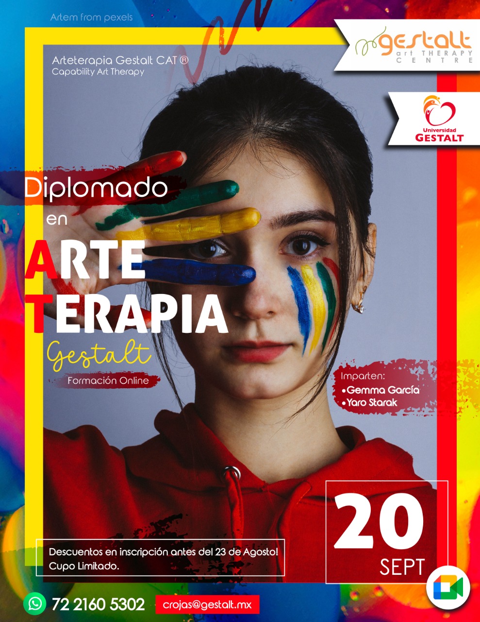 foto #1 de entrada del blog: 2021- 2022 Diplomado Internacional ONLINE Arteterapia Gestalt CAT© en la Universidad Gestalt México
