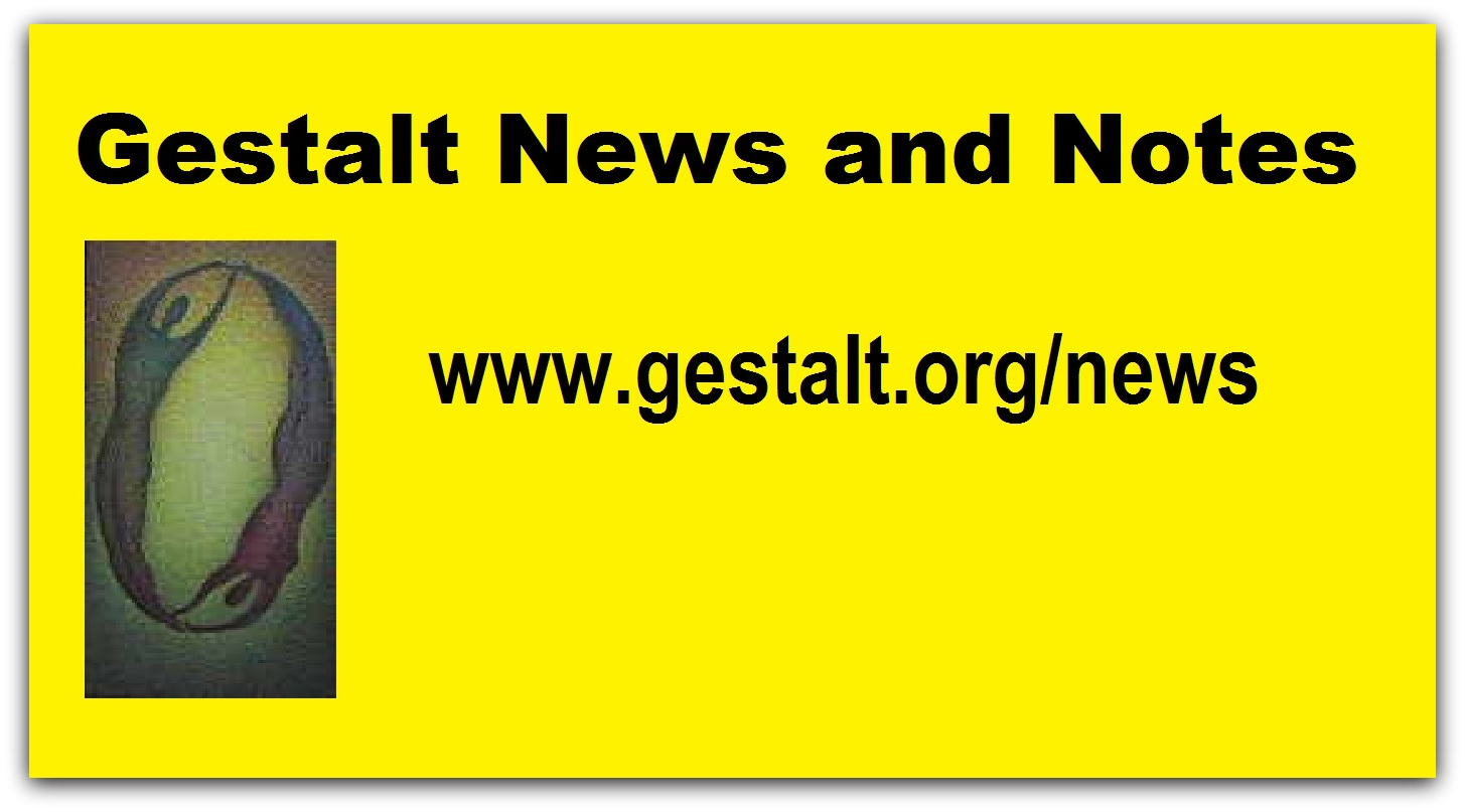 foto #1 de entrada del blog: NEWS & NOTES sobre Terapia Gestalt en idioma inglés